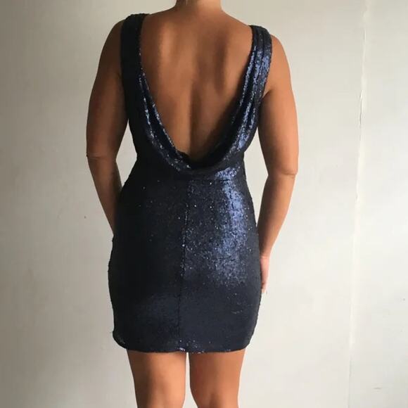 Lulus Shine Time Navy Blue Sequin Dress - Picture 12 of 12
